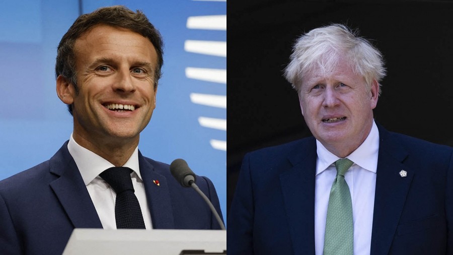  Johnson le advirtió a Macron que no es momento de negociaciones de paz en Ucrania 